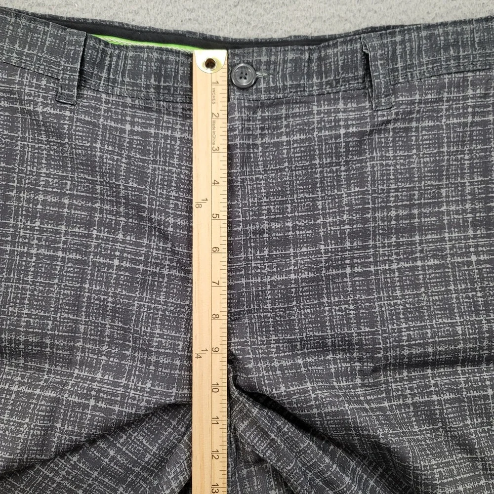 Greg Norman Shorts‎ Mens 38 Black Shark Slim Fit Mid Rise Board Shorts Outdoors